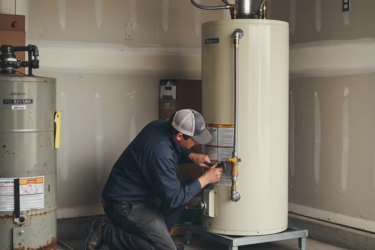 Water heater and shutoff valve replacement in West Middletown